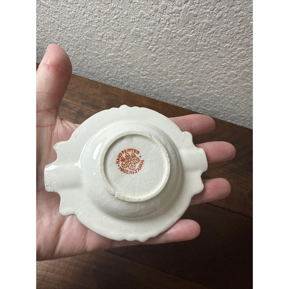 Set Of 2 Vintage Elephant Ashtray Trinket Japan